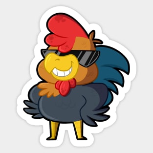 Cool Rooster Sticker